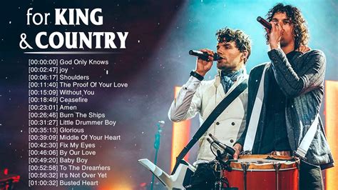 Listen to For King and Country, a playlist curated by aclarnold on desktop and mobile. SoundCloud For King and Country by aclarnold published on 2019-10-18T05:32:00Z. Contains tracks. Pioneers (feat. Courtney & Moriah) by for KING & COUNTRY published on 2018-06-20T16:55:24Z. Amen by for ...